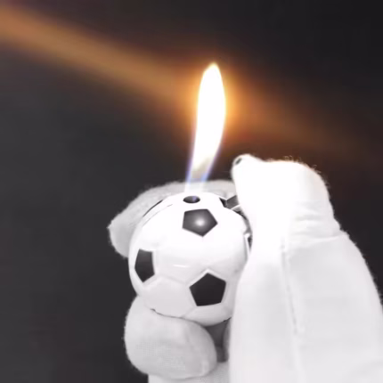 Metal Windproof Single Flame Inflatable Lighter Open Flame Gas Straight Lighter